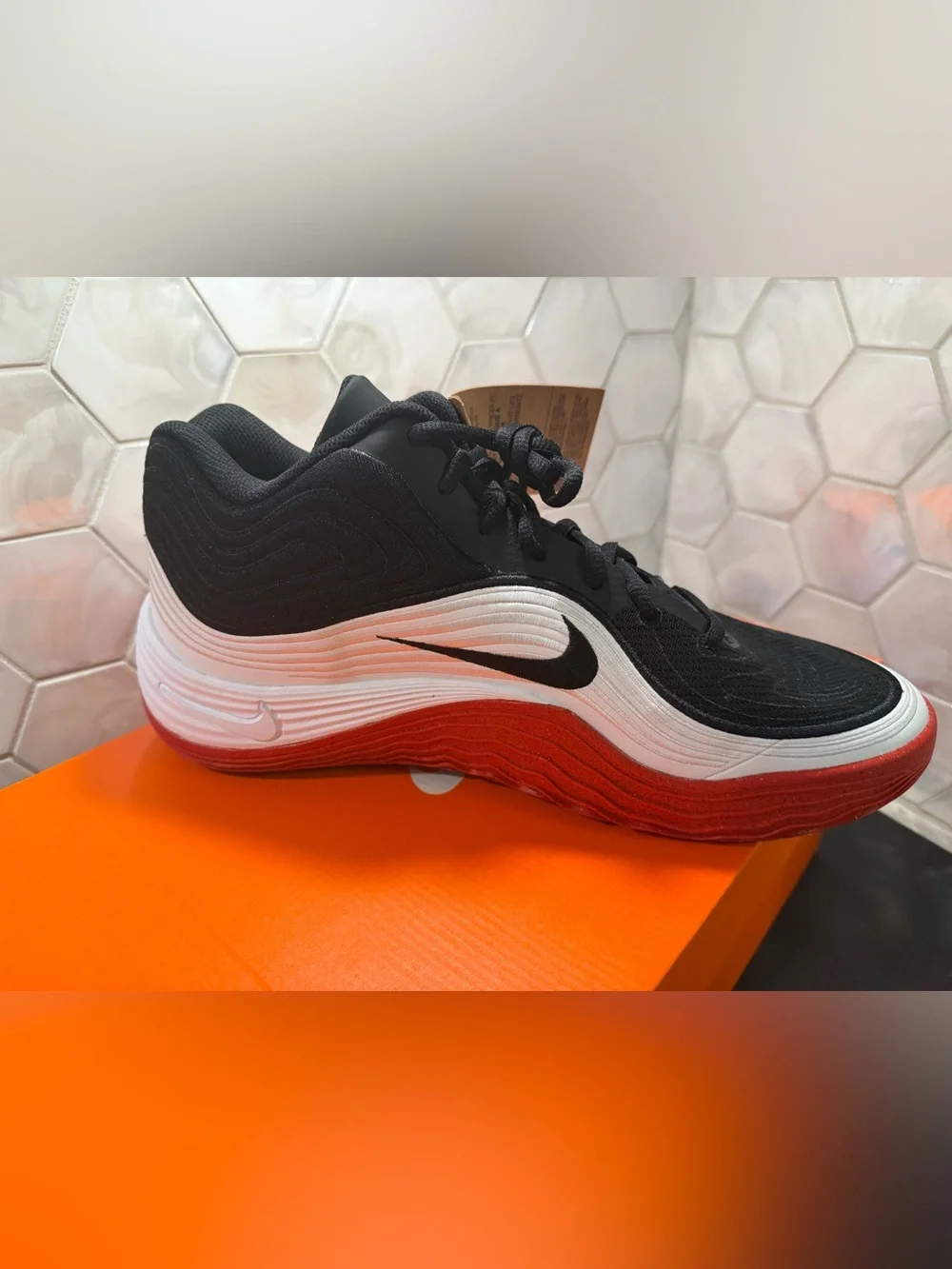 Size 12 - Nike Precision 8 MID Black/White/University Red